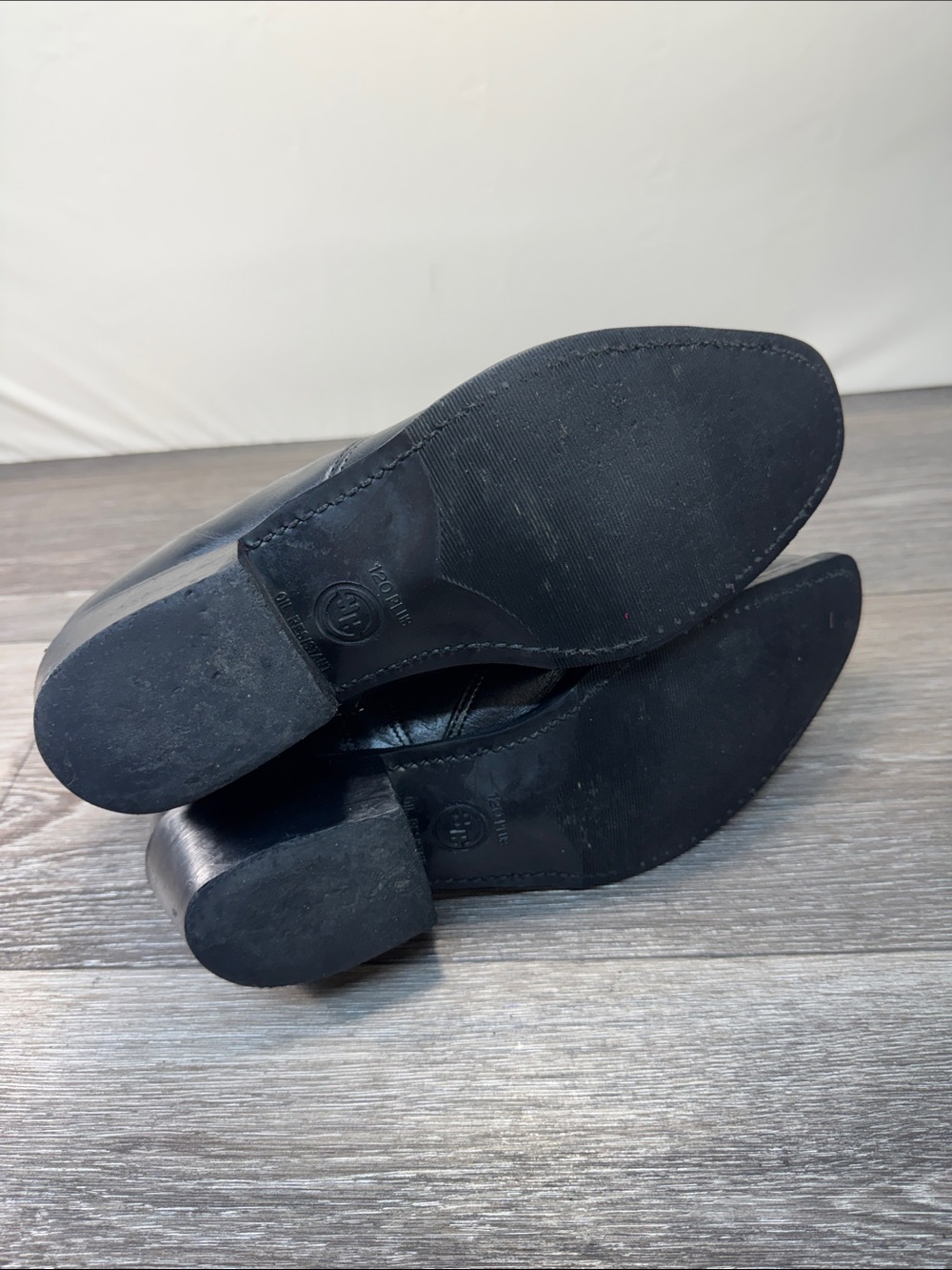 HH Men's Black Leather Ankle Boots Sz 10.5 (h26) - Picture 6 of 8